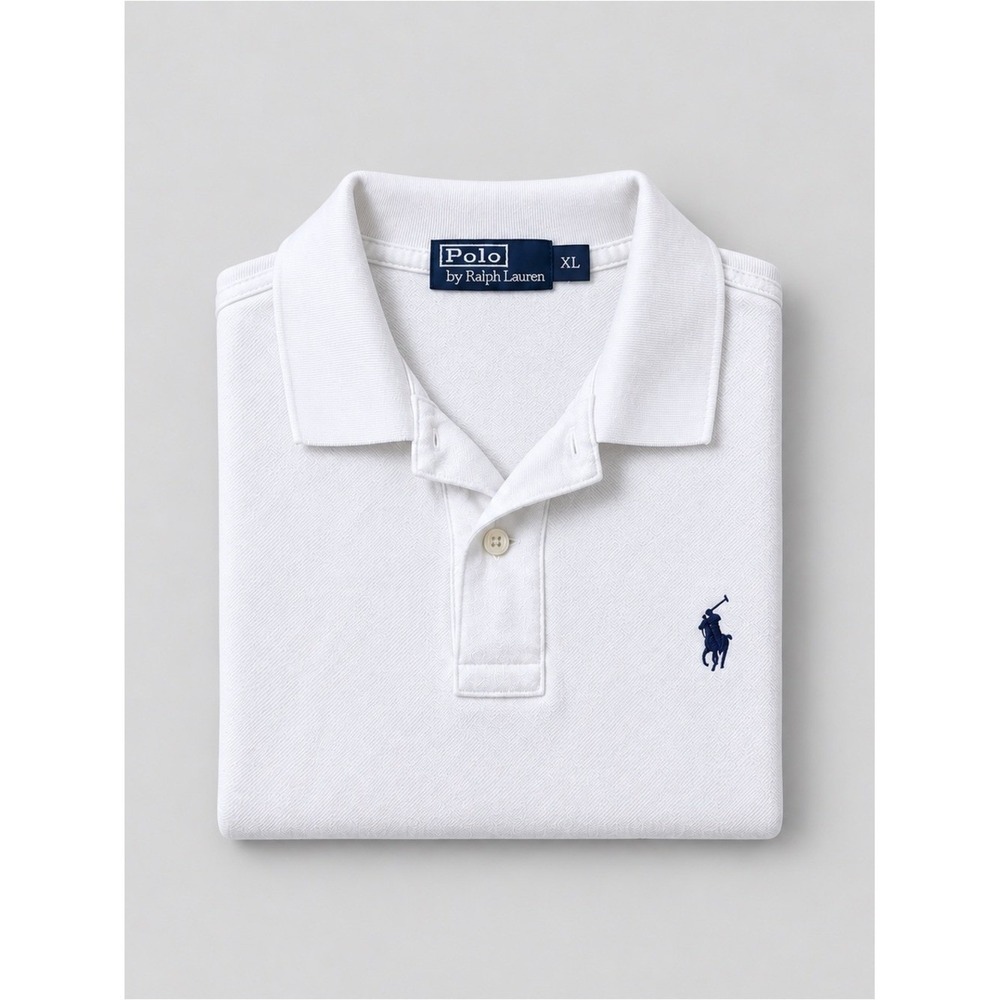 Vintage Polo Ralph Lauren Mens Polo Shirt XL Preppy Logo Pony White